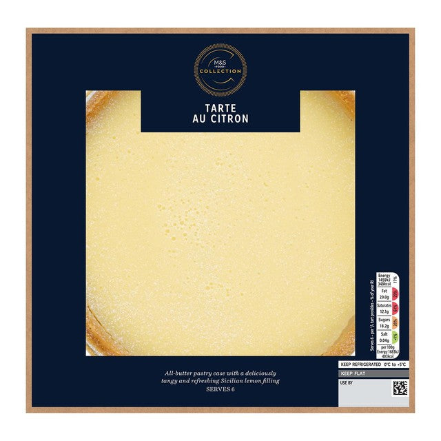 M&S Tarte au Citron lemon tart 520g, imported from the UK