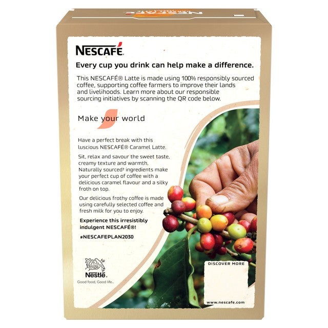Nescafe Caramel Latte instant coffee 7 sachets, imported from the UK