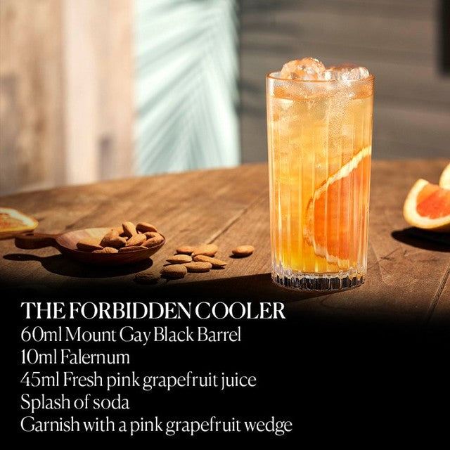Mount Gay Black Barrel Double Cask Blend golden rum 70cl, imported from the UK