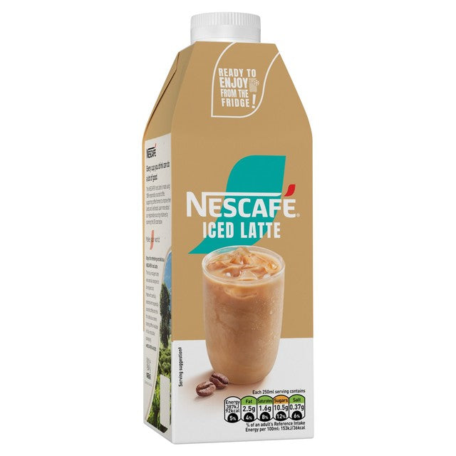Nescafe iced coffee latte drink 750ml, imported from the UK