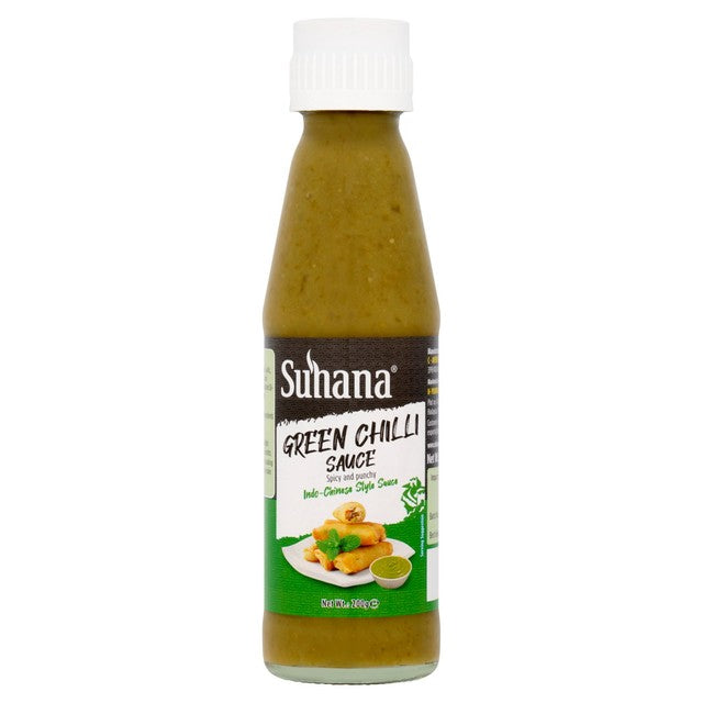 Suhana green chilli sauce 200g (British brand)