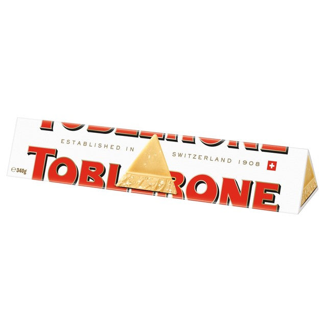 Toblerone white chocolate with honey and almond nougat 340g (British brand)