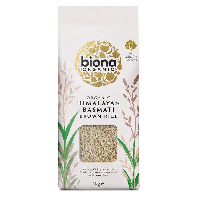 Biona organic basmati brown wholegrain rice 1kg - British product