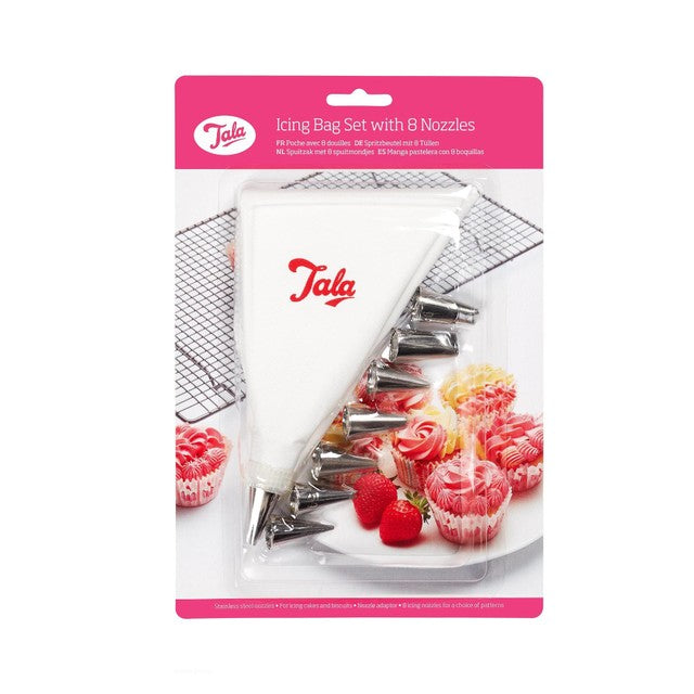 Tala Icing Bag Set 8 Nozzles 30cm (British brand)