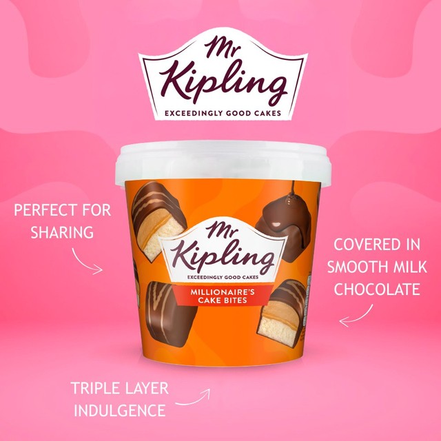 Mr Kipling millionaire cake bites sharing tub - British product