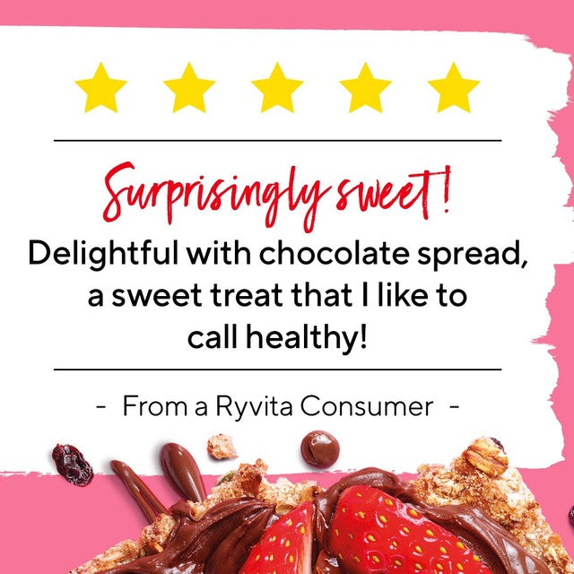 Ryvita Fruit Crunch Currant Seed & Oat Crispbread 200g, imported from the UK