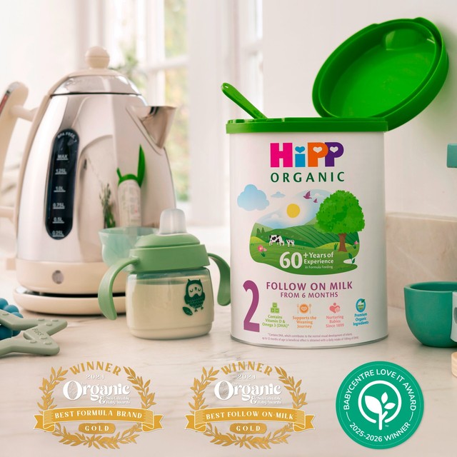 HiPP organic follow on milk powder for babies from 6 months, 800g tin, UK version