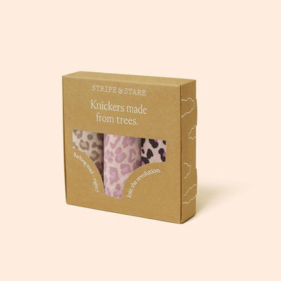 Stripe & Stare Pink Leopard Schlüpfer Damenunterwäsche S