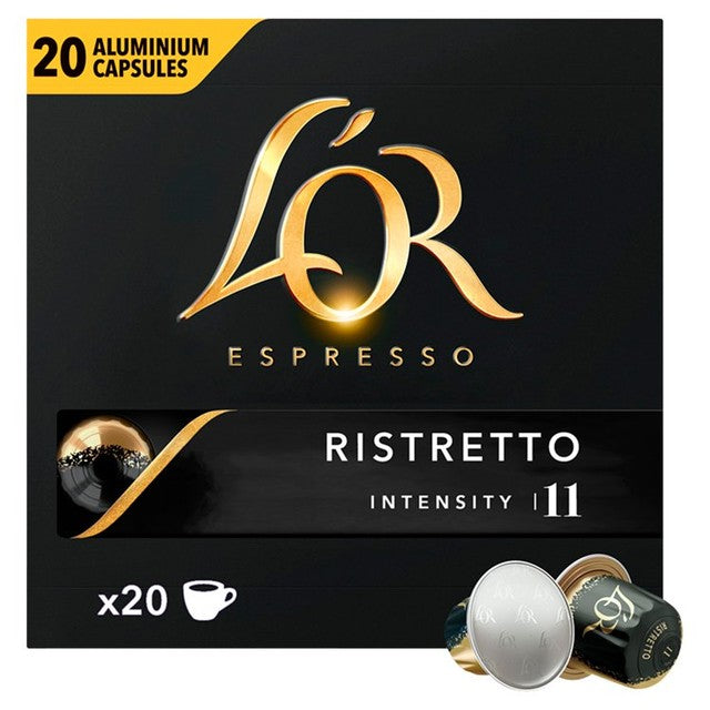 L'OR Ristretto coffee pods intensity 11 x20 pack, UK version