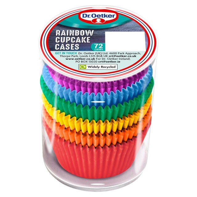 Dr. Oetker rainbow cupcake cases 72 per pack - British product