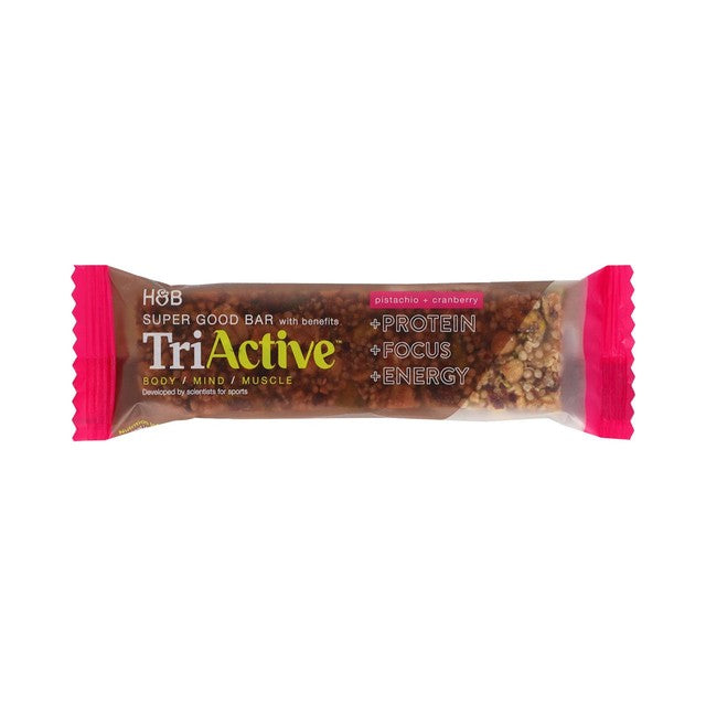 Holland & Barrett TriActive Bar Pistachio & Cranberry 50g (British brand)