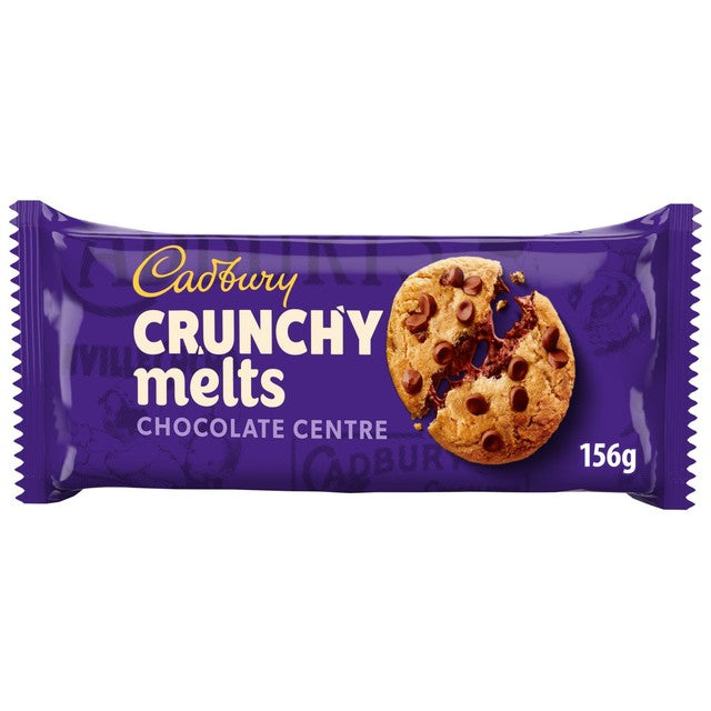Cadbury Crunchy Melts chocolate centre cookies 156g - British product