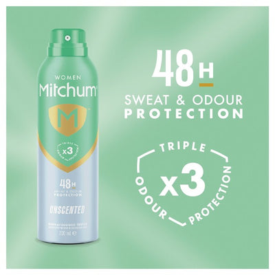 M&S Mitchum Women Invisible Unscented Anti-Perspirant Deodorant Spray 200ml- Buy online at McGrocer