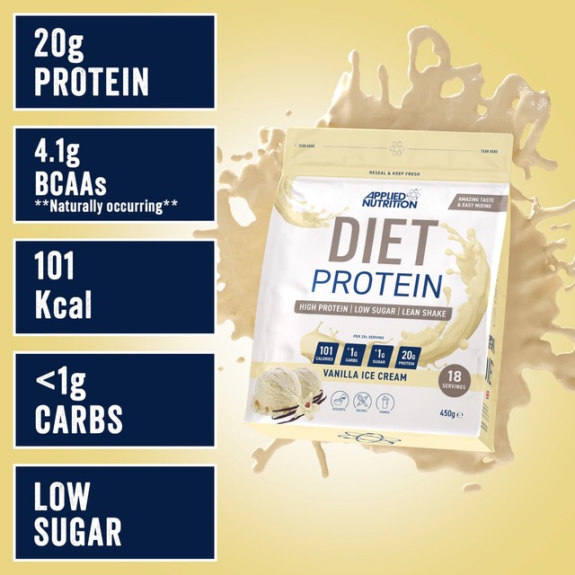 Applied Nutrition Diet Whey Protein Powder Vanilla Ice Cream 450g - British product
