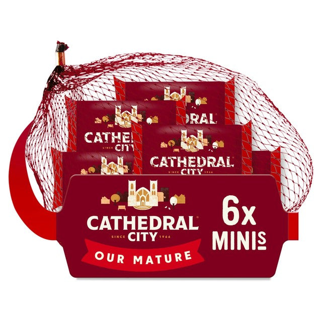 Cathedral City mini mature cheddar cheese 6 x 20g pack - British product