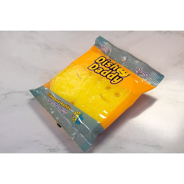 Scrub Daddy dishwand refill head yellow 2 pack (British brand)