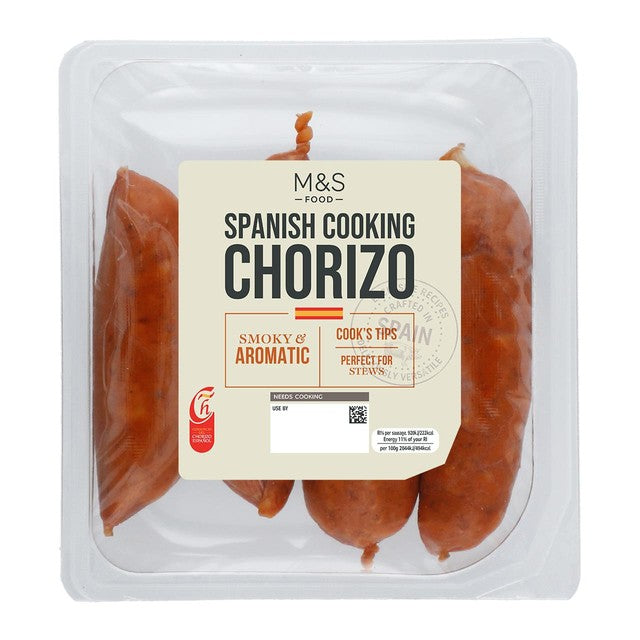 M&S Spanish Chorizo Sausages 180g, imported from the UK