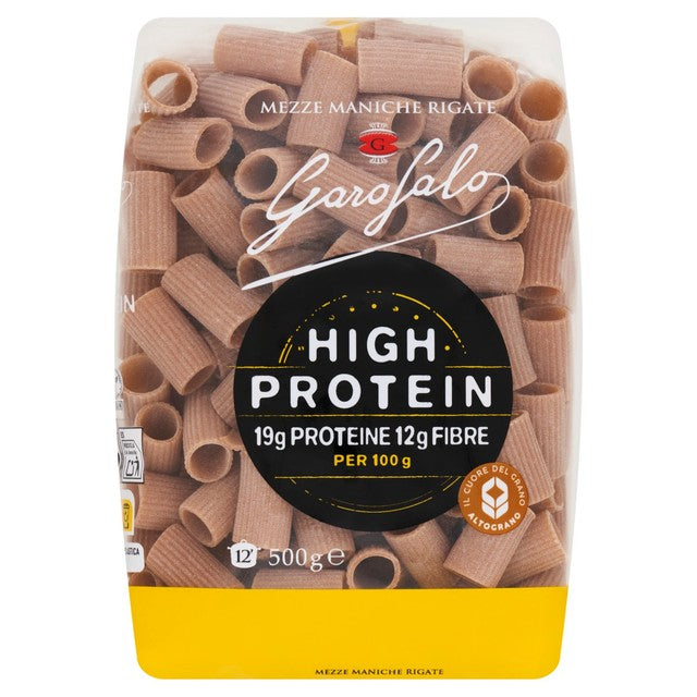Garofalo high protein mezze maniche pasta - British product