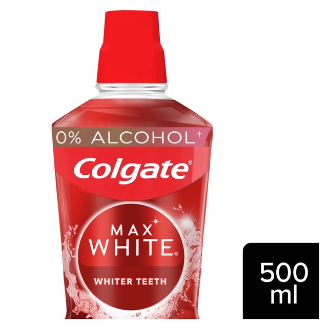 Colgate Max White Expert Alcohol Free Whitening Mouthwash 500ml - British product