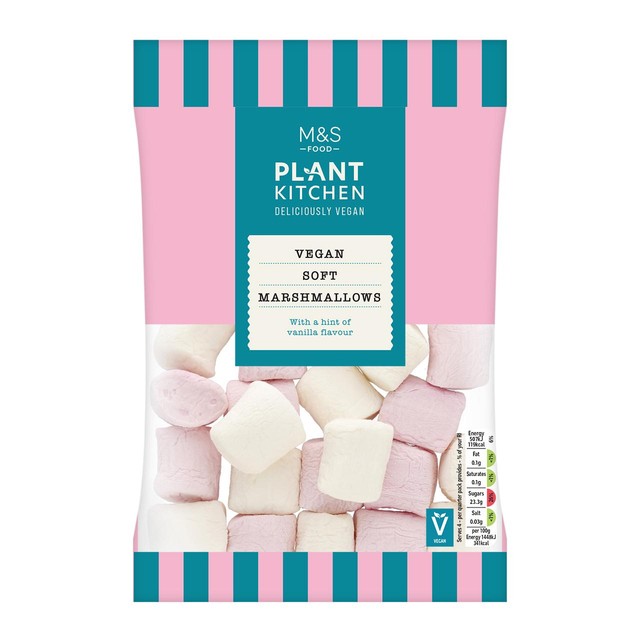 M&S vanilla flavoured marshmallows 140g, imported from the UK
