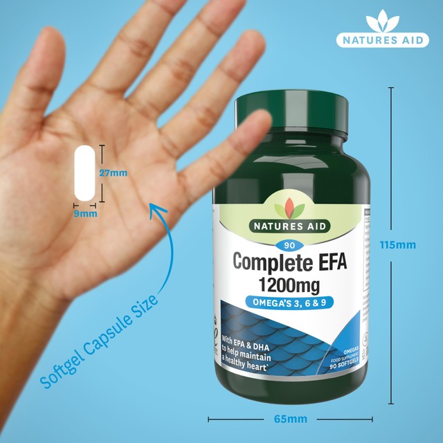 Natures Aid EFA capsules 90 capsules, imported from the UK