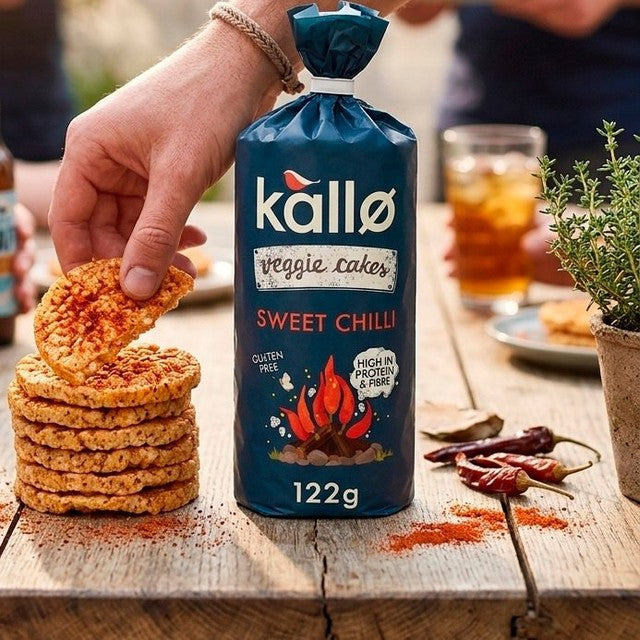 Kallo Veggie Cakes Sweet Chilli 122g, UK version