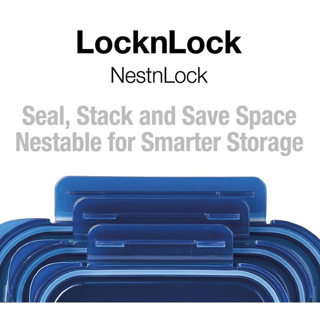 LocknLock blue food storage containers 3pc set, UK version