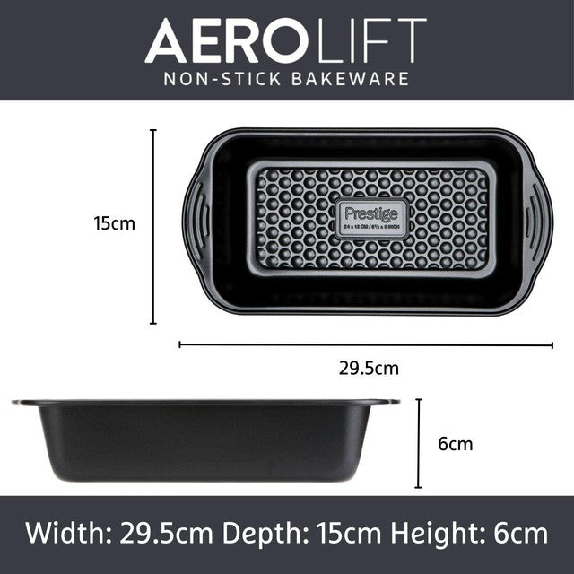 Prestige Aerolift carbon steel loaf tin 29cm, imported from the UK