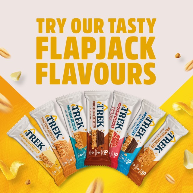 Trek smooth lemon protein flapjack bars multipack 3 x 50g (British brand)