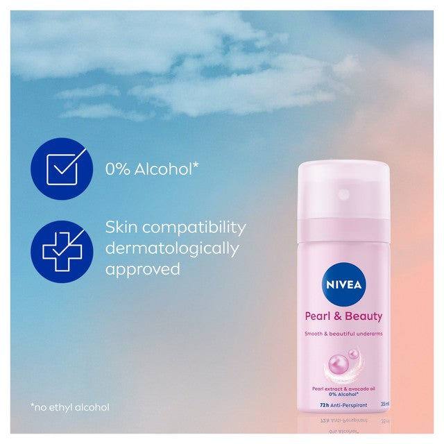 NIVEA Pearl & Beauty anti-perspirant deodorant spray 35ml, UK version