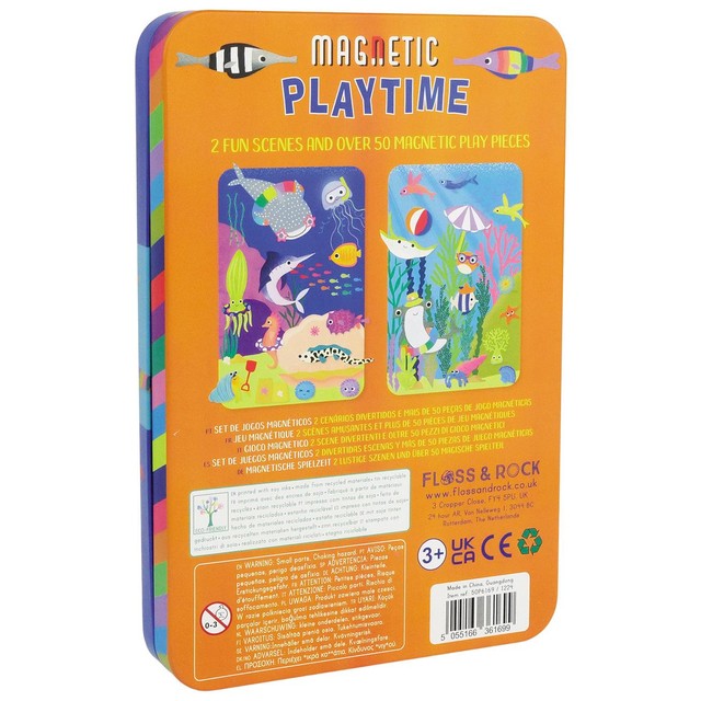 Floss & Rock Magnetic Playtime Tin Ocean playset - British product