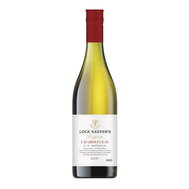 M&S Lock Keepers Reserve Chardonnay white wine 75cl, imported from the UK