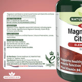 Natures Aid magnesium citrate supplement capsules 60 capsules, imported from the UK