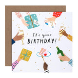M&S Celebration Treats birthday card 15cm x 15cm, imported from the UK
