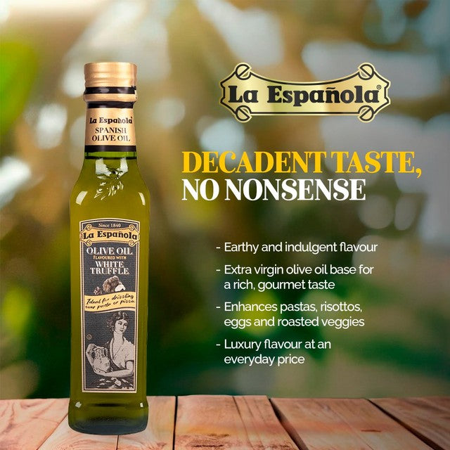 La Espanola white truffle extra virgin olive oil 250ml, UK version