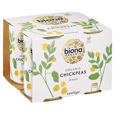 M&S Biona Pois Chiches Biologiques Pack de 4 4 x 400g- Acheter en ligne sur McGrocer