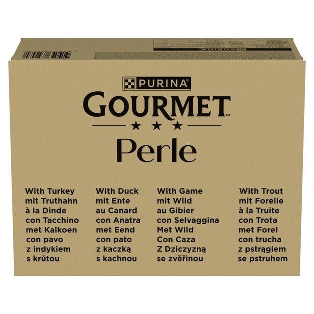 Gourmet Perle Country Medley cat food pouches 96x85g, UK version