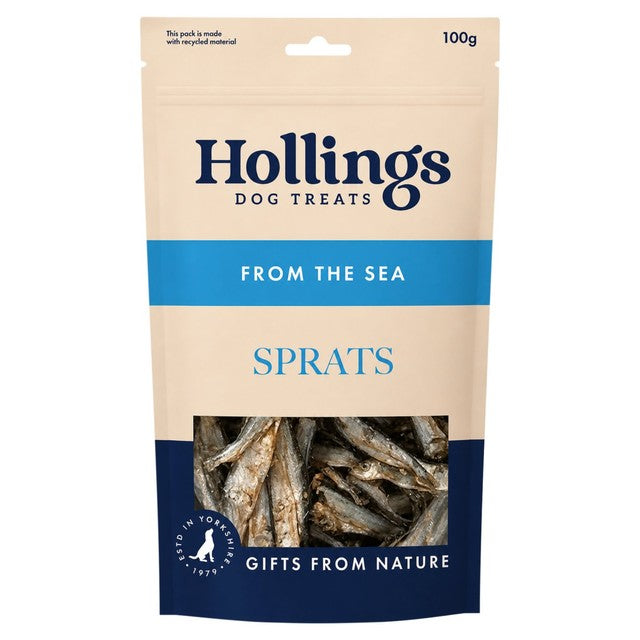 Hollings Sprats dog treats 100g, UK version