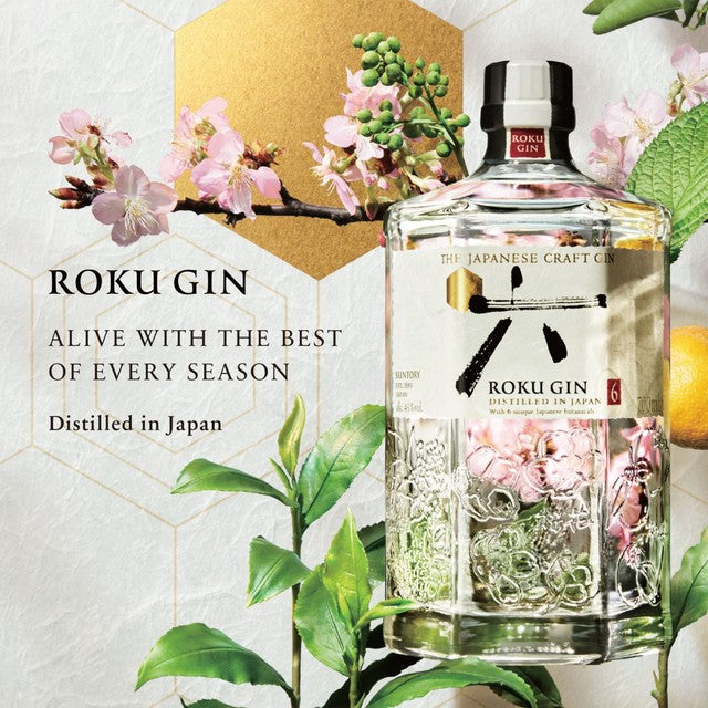 Roku Gin Japanese Craft 70cl, imported from the UK