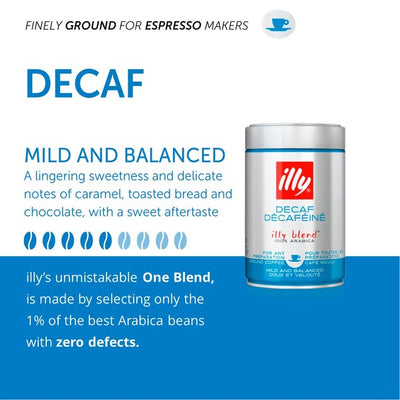 M&S Illy Café moulu Espresso Décaféiné 125g - Acheter en ligne chez McGrocer