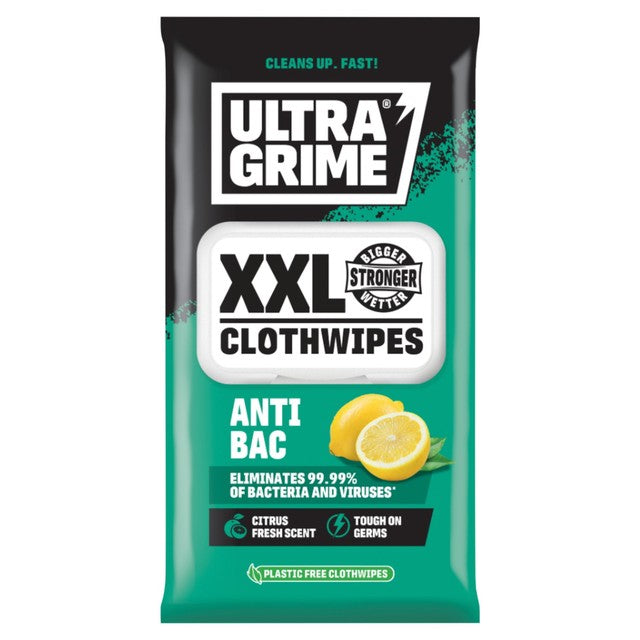 UltraGrime Anti-Bac XXL Clothwipes 40 pack disinfectant wipes (British brand)
