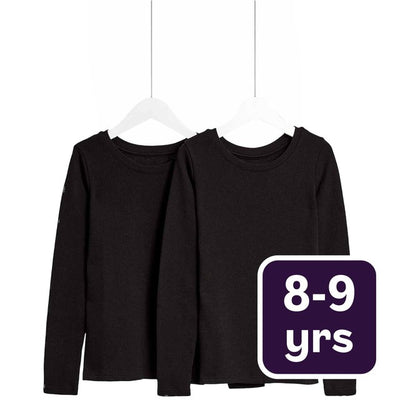 Hauts thermiques unisexes M&amp;S Heatgen 8-9 ans Noir pour enfants