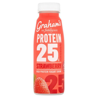 Sainsburys Grahams Strawberry High Protein Yogurt Drink 25 330ml- Buy online at McGrocer