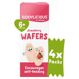 Kiddylicious Strawberry Mini Wafers Baby Snack 4 x 4g, UK version