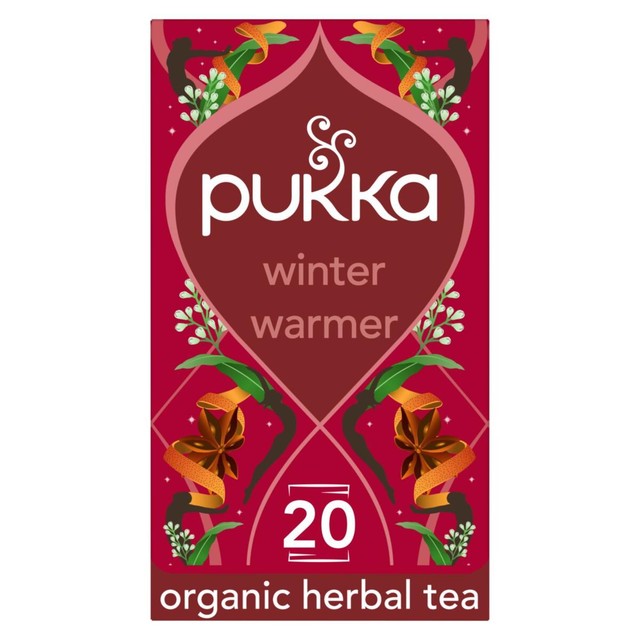 Pukka Herbs Winter Warmer herbal tea 20 teabags, imported from the UK