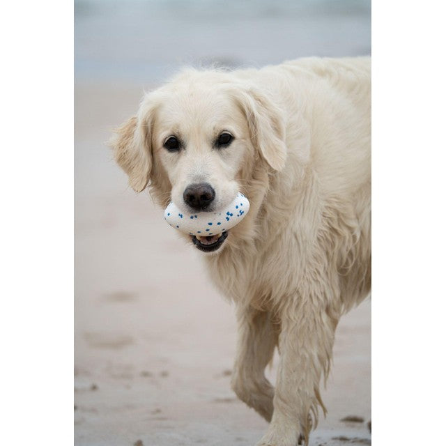 Petface Outdoor Paws Mighty Rugby Ball dog toy, imported from the UK