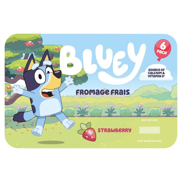 Bluey strawberry fromage frais twin pots, UK version