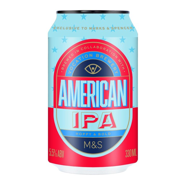M&S American IPA beer 330ml, imported from the UK