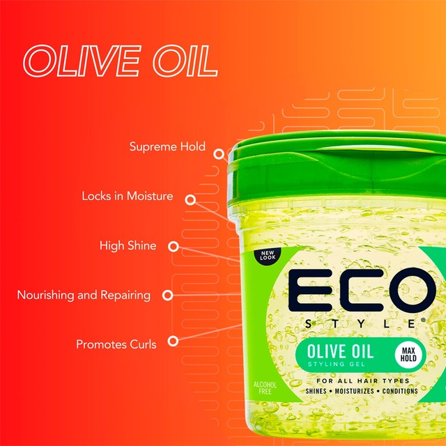 Eco Style olive oil hair styling gel 473ml - British product