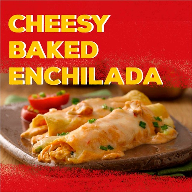 Old El Paso Cheesy Baked Enchilada Kit 663g, imported from the UK
